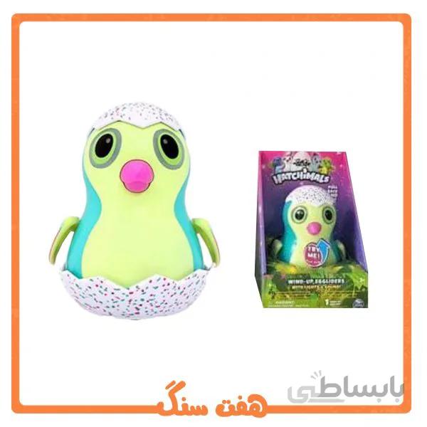 عروسک هچیمال با نور و صدا Hatchimals Wind Up Egglideres سبز نوک سرخابی