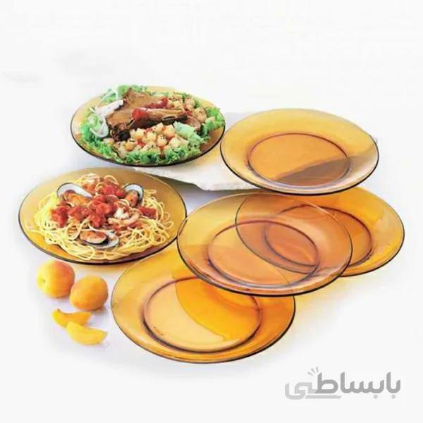 ست 18 پارچه عسلی دورالکس فرانسه Duralex