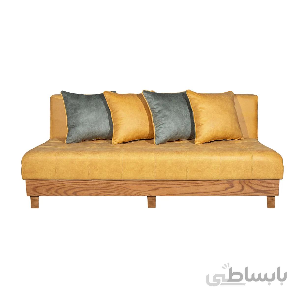مبل راحتی ۳ نفره چشمه نور کد MA201/3-N&YL(BD)