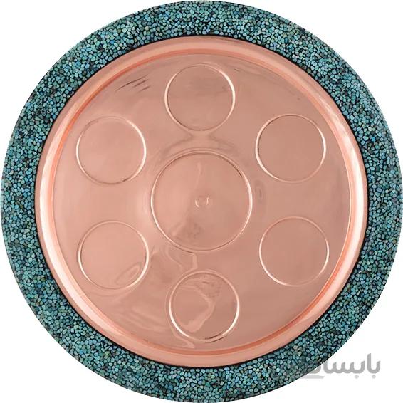 سینی فیروزه کوب اثر آقاجانی ارتفاع 43 سانتی متر کد SiF-02