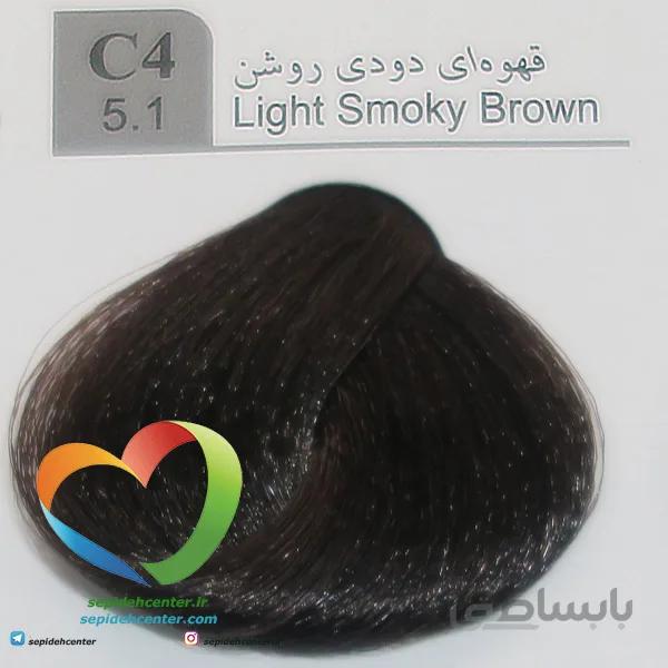 رنگ موی لاکچری دوپیر مدل C4 (5.1) قهوه ای دودی روشن100 میل | Dupier Hair Color