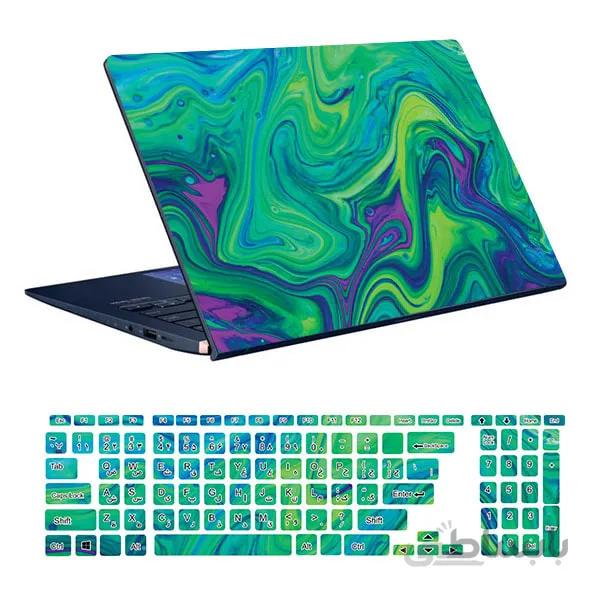 اسکین لپ تاپ طرح Colorful کد۶۹ به همراه استیکر کیبورد