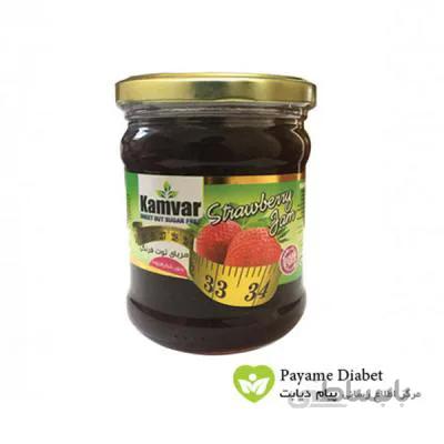 مربای توت فرنگی بدون شکر و رژیمی