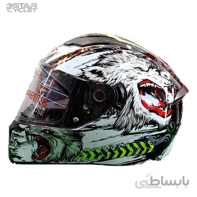 کلاه کاسکت فک ثابت LVS مدل WOLF