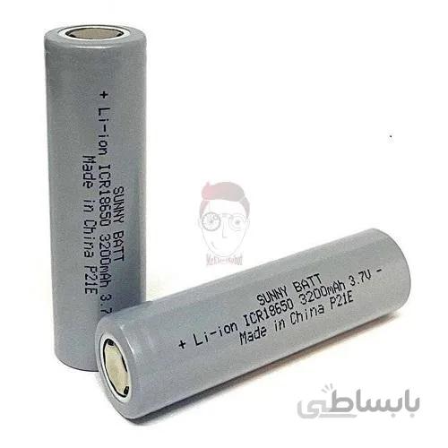 باتری لیتیوم 18650 شارژی 3.7 ولت 3200 میلی آمپر سانی بت