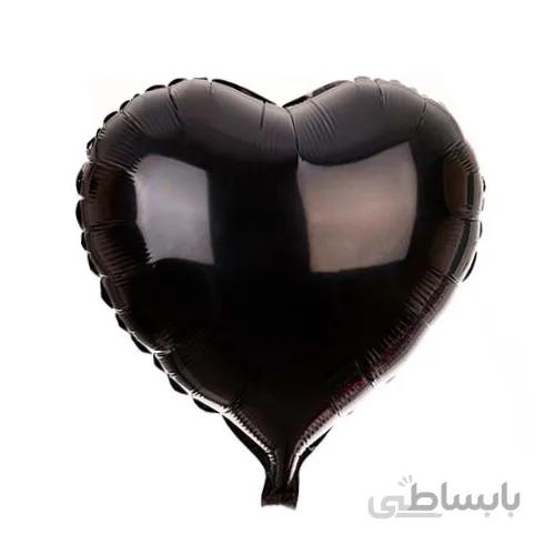 بادکنک فویلی قلب مشکی