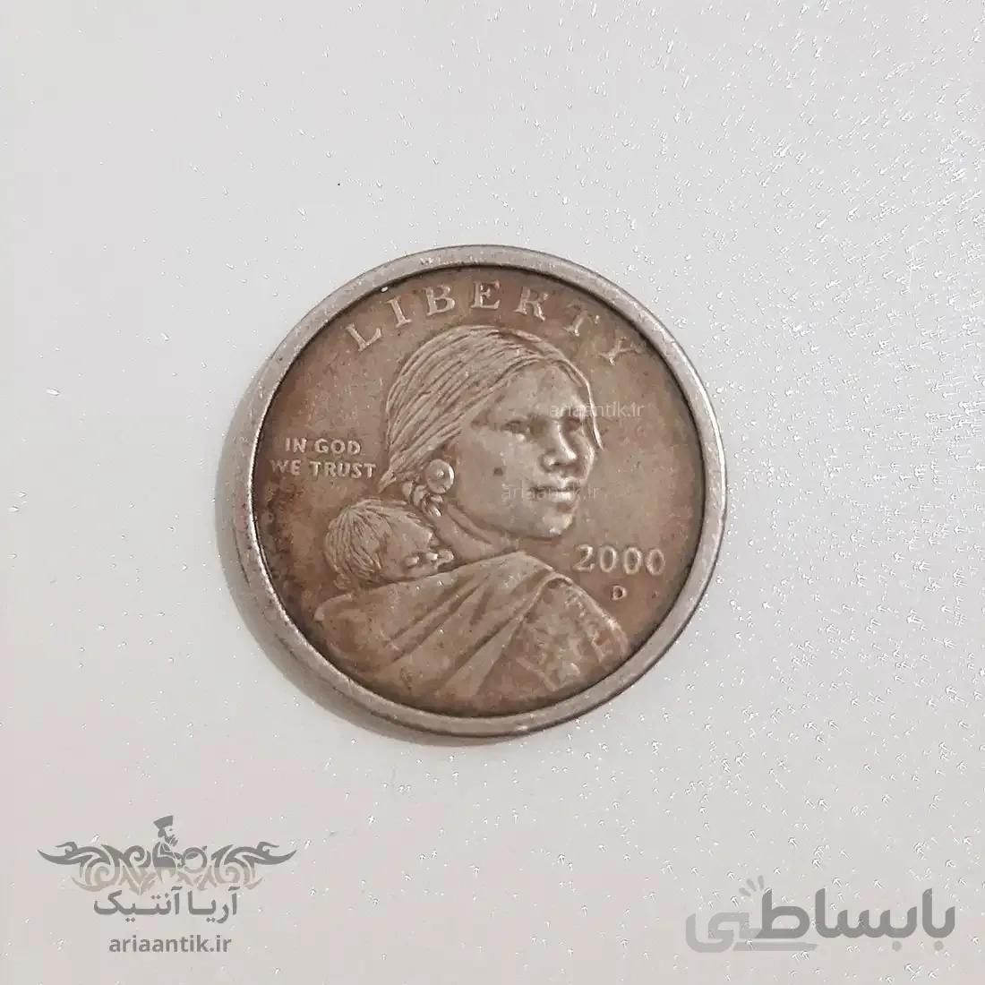 سکه one dollar 2000 D