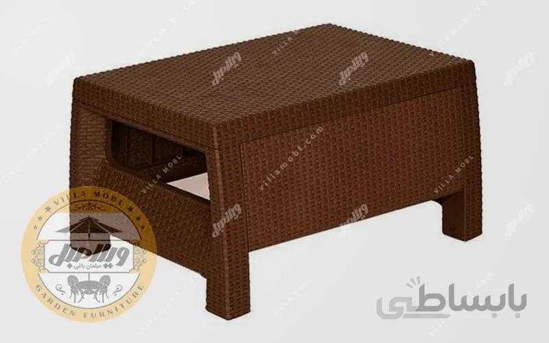 میز مبل پلیمری طرح حصیربافت