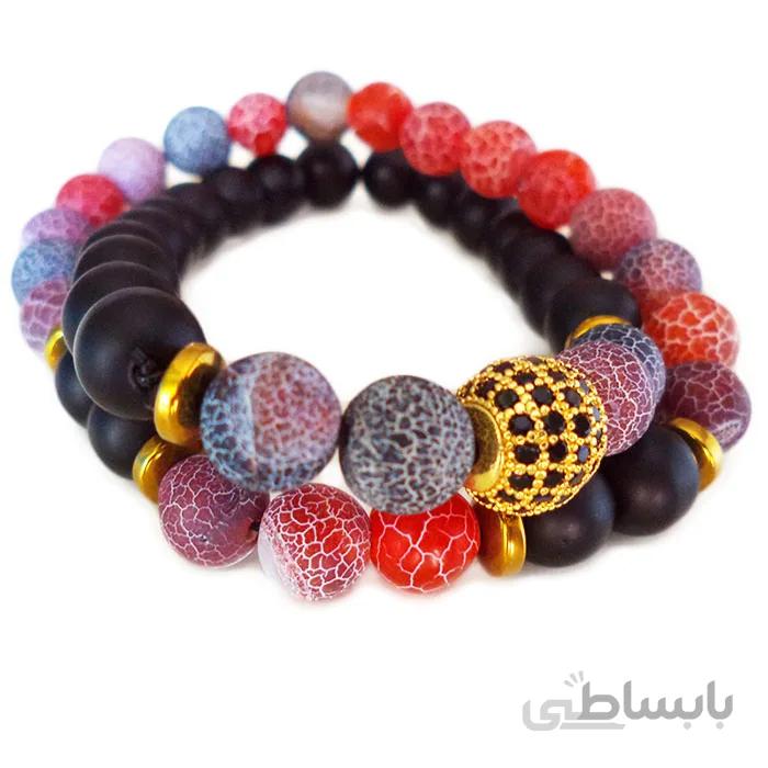 ست دستبند دخترانه سنگ برزیلی ا Set of girly stone bracelets