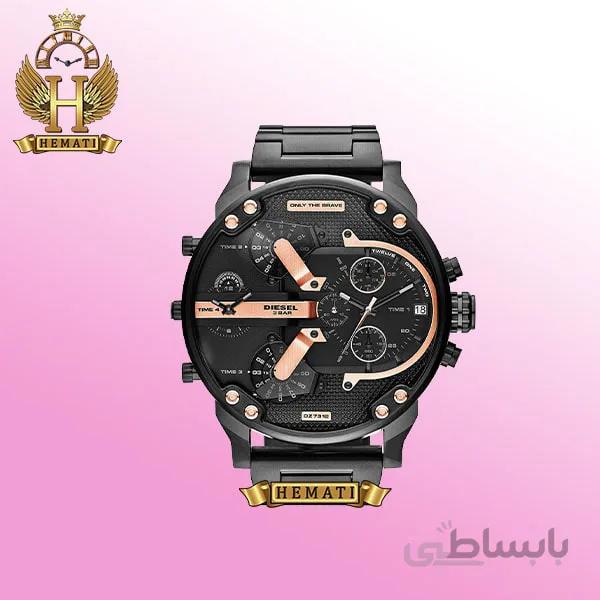 ساعت مردانه دیزل هفت موتوره مدل DIESEL dz-7371 مشکی رزگلد