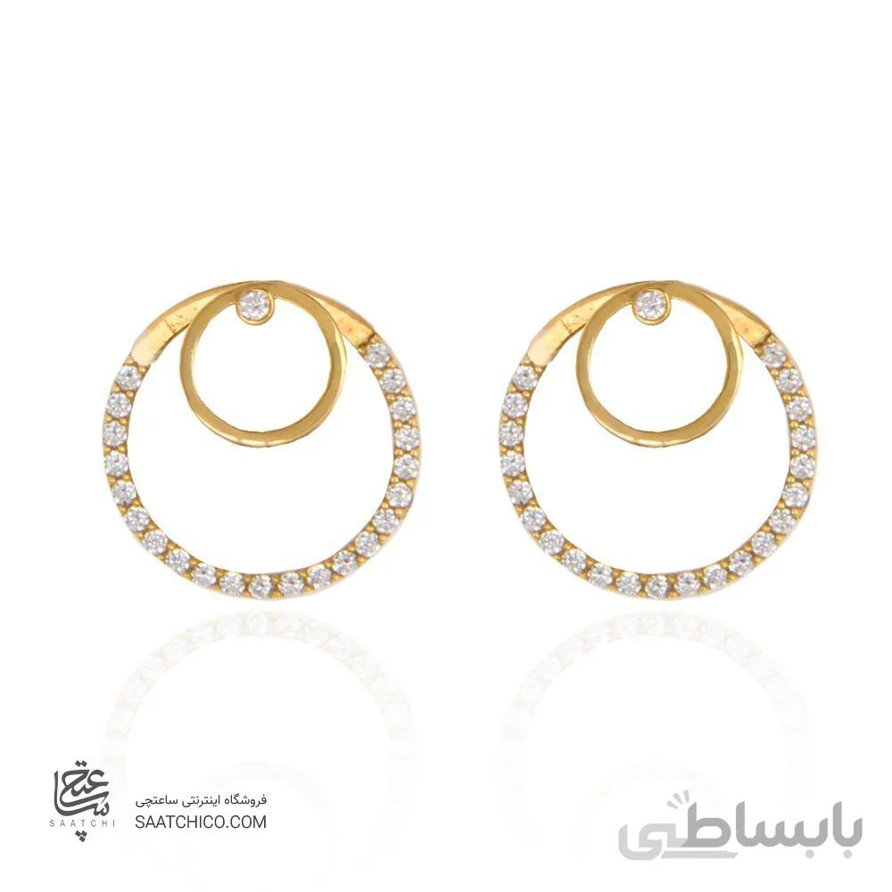 گوشواره دو طرفه طلا کد CE334