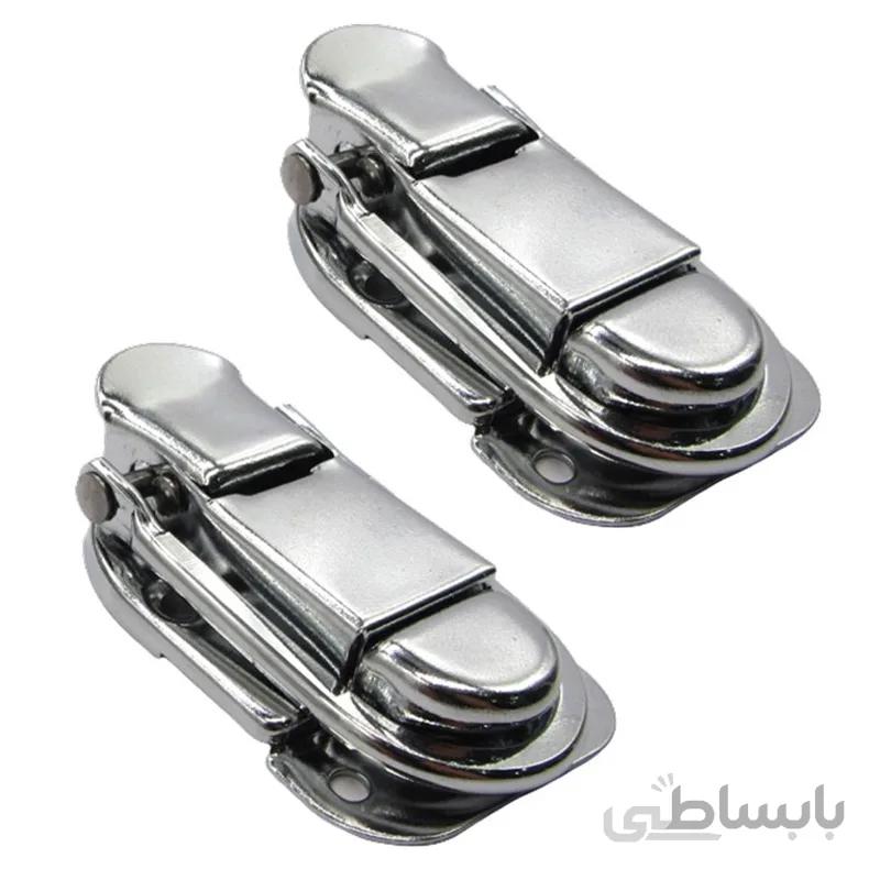 چفت آنتیک مهمات نقره ای طول 52 میلیمتر بسته 2 عددی