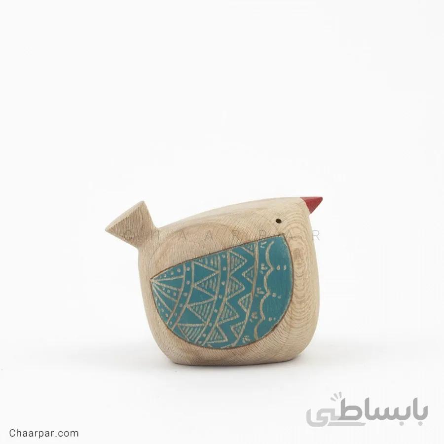 مجسمه پرنده بال رنگی(چشم باز)