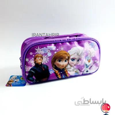 جامدادی دو زیپ طرح فروزن بنفش
