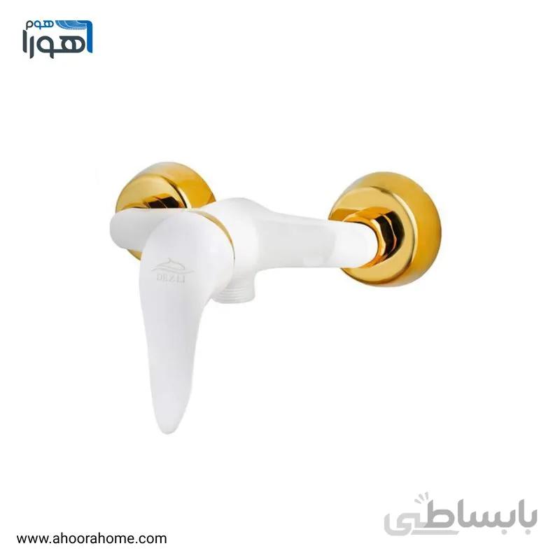 شیر توالت / آفتابه شایا مدل سفید طلایی