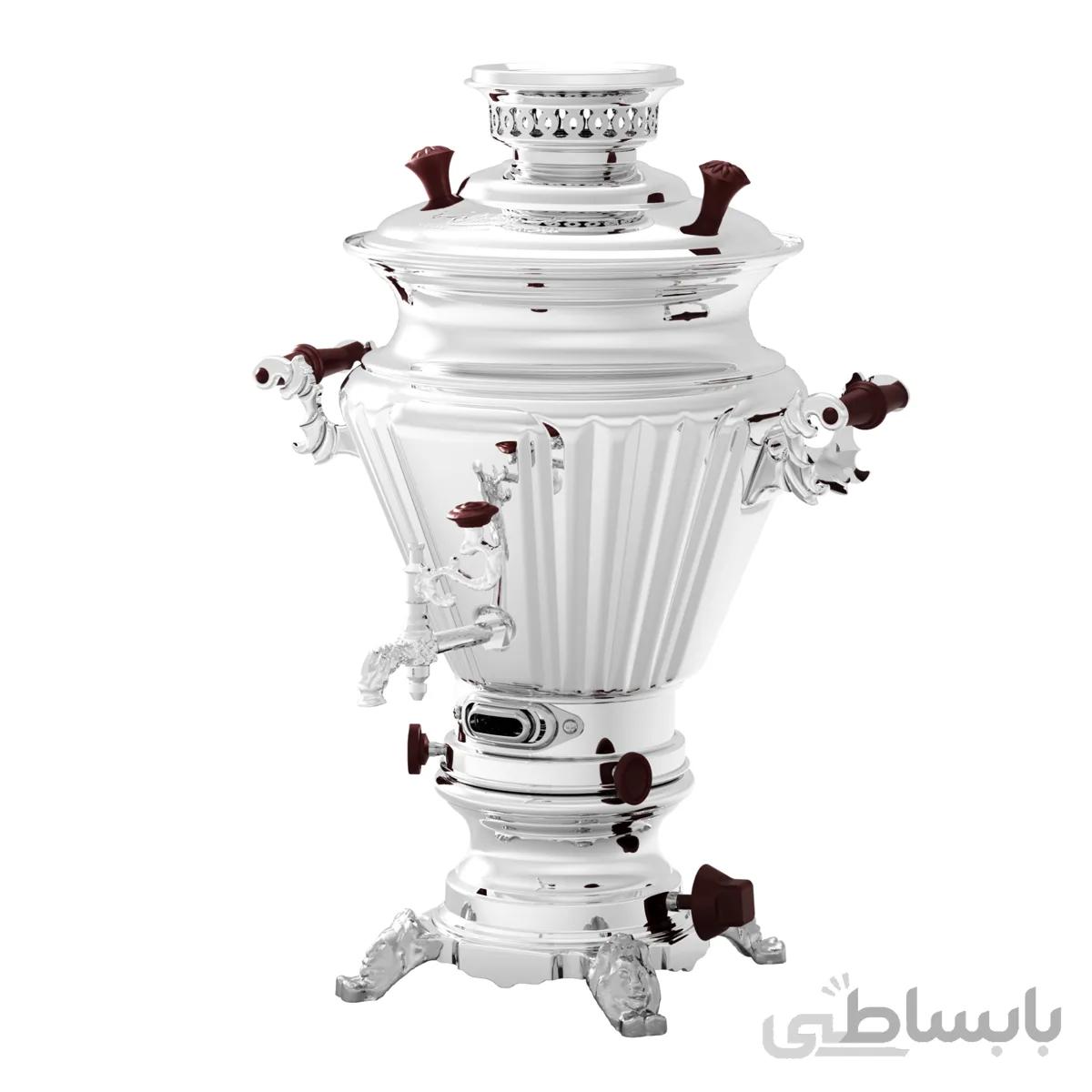 سماور گازی ترموکوبل دار اکبربرادران طرح زغالی مدل 2000