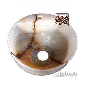کاسه روشویی سنگی مرمر سفید