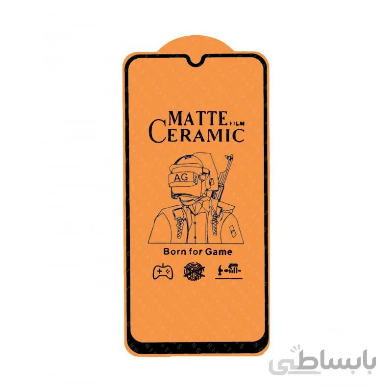 محافظ صفحه نمایش گلس سرامیکی مات تمام چسب Xiaomi Redmi Note 8