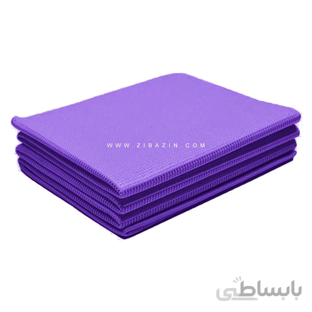 مت یوگا و پیلاتس (PVC) تاشو : بنفش + کاور رایگان