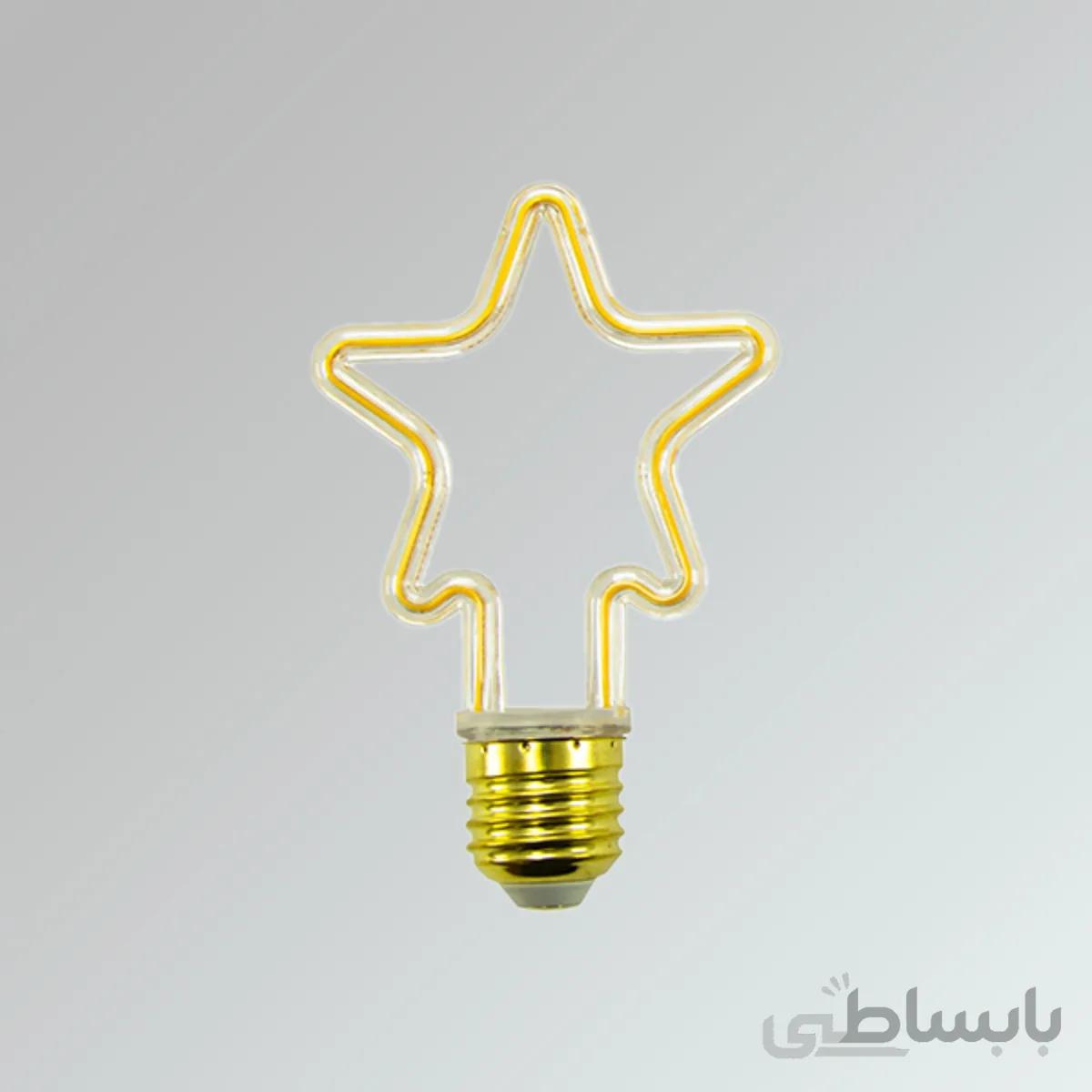 لامپ نئونی فوق کم مصرف LED طرح ستاره مدل ML-A03 (4 وات)