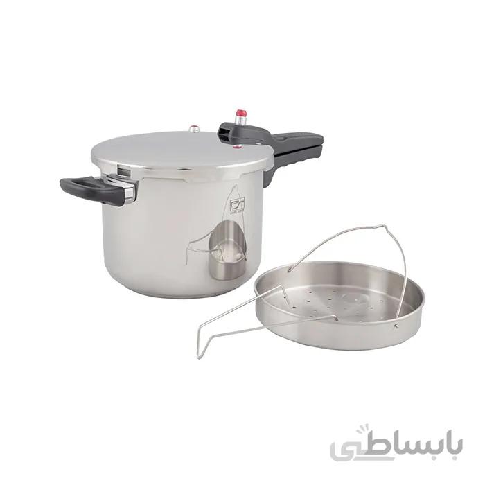 زودپز پارس استیل 6 لیتر کد603 با سبد بخارپز