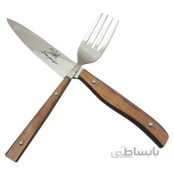 سرویس کارد و چنگال میوه خوری توت کالا tootkala کائوچو طرح چوب 160