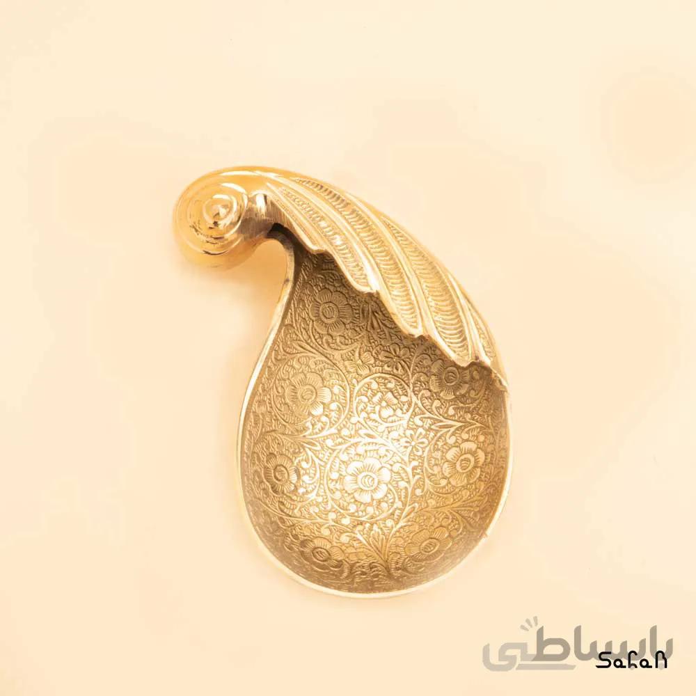 اردو خوری برنجی طلایی مدل حلزونی