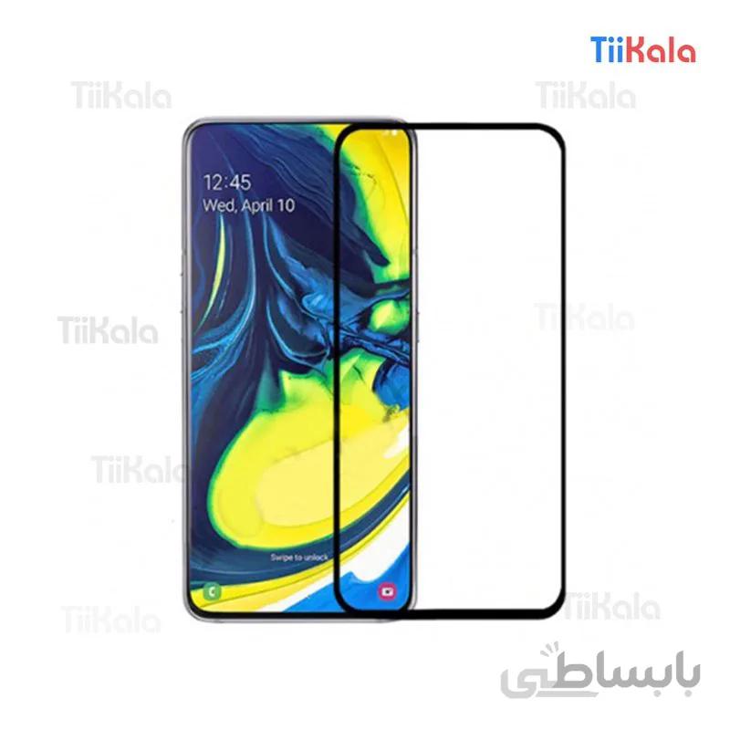 محافظ فول تمام صفحه شیشه ای مدل 9D مناسب برای موبایل سامسونگ A80