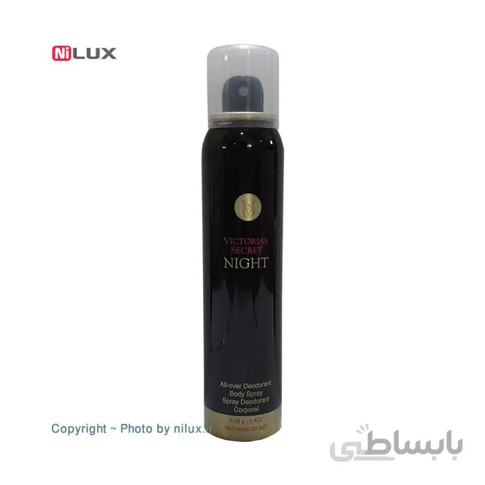 اسپری خوشبو کننده بدن زنانه ویکتوریا سکرت مدل Night حجم 100 میلی لیتر ا Victoria Secret Night Body Spray for women 100ml