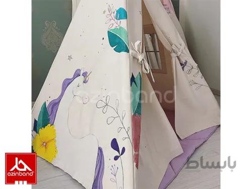 چادر سرخپوستی طرح اسب شاخ دار ا با پارچه صددرصد پنبه و نقاشی با دست