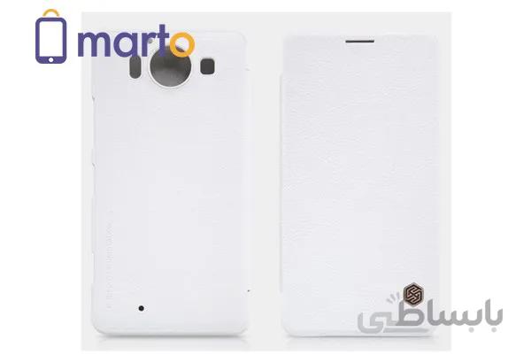 کیف چرمی نیلکین مدل Qin مناسب برای گوشی ماکروسافت Lumia 950 ا Nillkin Qin Series Leather case for Microsoft Lumia 950