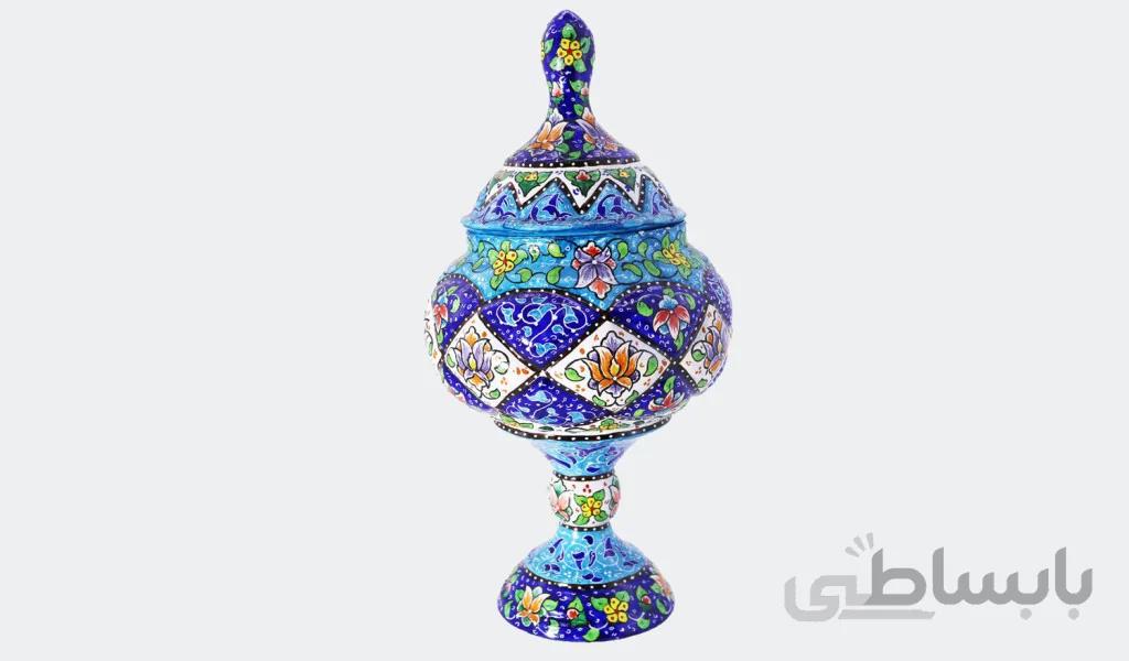 قندان پایه دار اسلیمی ختایی