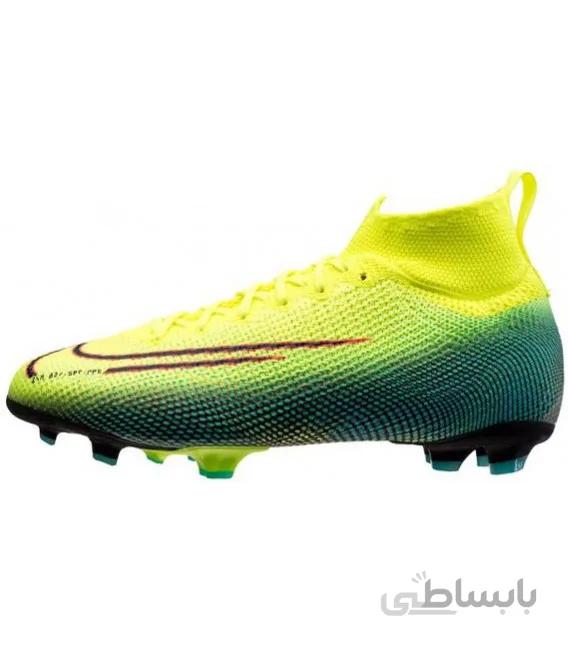 کفش فوتبال نایک مرکوریال ساقدار های کپی Nike Mercurial Superfly VII Elite FG Yellow Green Orang