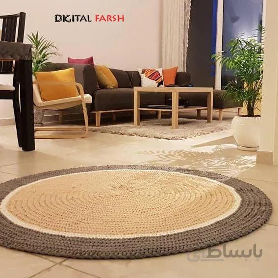 فرش دایره ای دستبافت مدرن راگ ایران طرح 1830