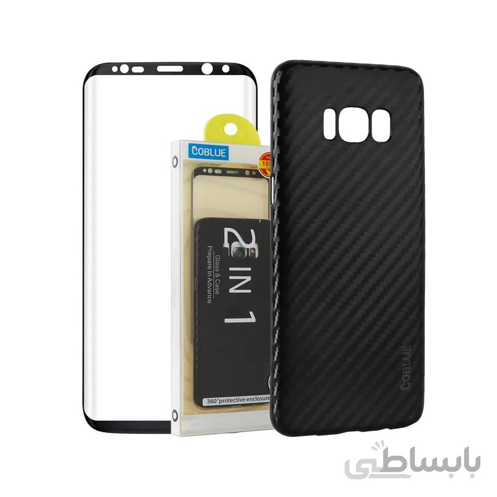 بک کاورهمراه با گلس Back Cover Coblue Galaxy S8 Plus