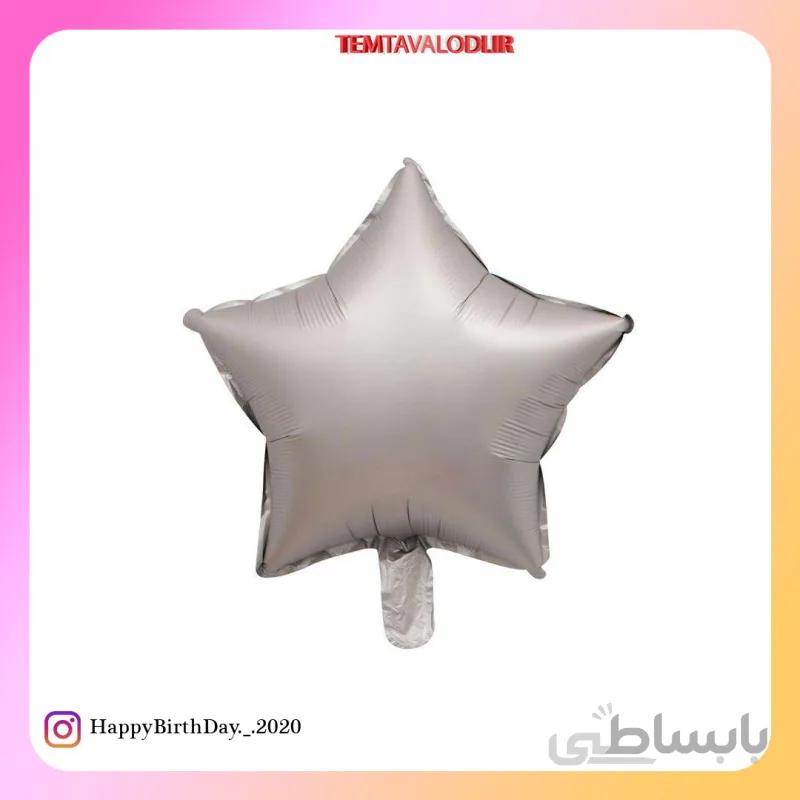 بادکنک فویلی ستاره نقره ای