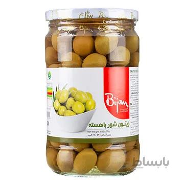 زیتون شور با هسته درشت بیژن 680 گرمی
