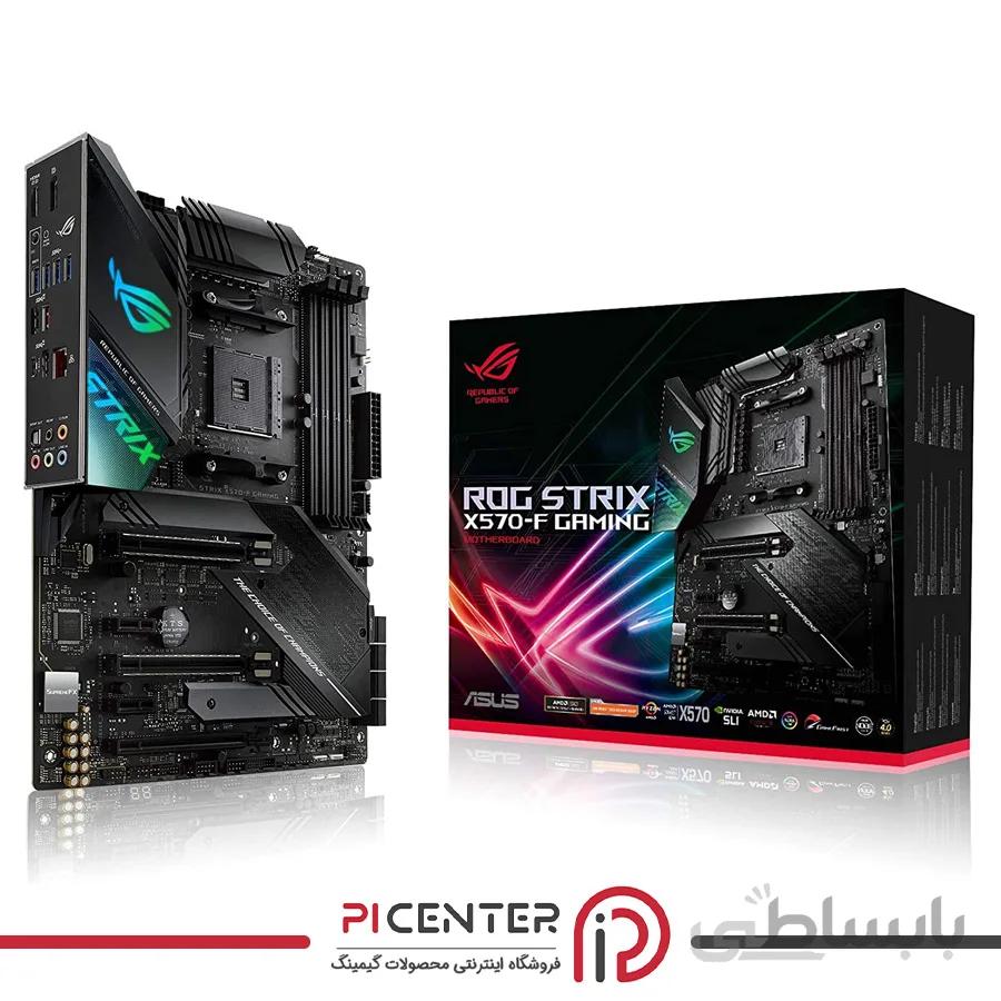 مادربرد Asus ROG Strix X570-F ا Asus ROG Strix X570-F Gaming ATX Motherboard with PCIe 4.0, Aura Sync RGB Lighting, Intel Gigabit Ethernet, Dual M.2 with Heatsinks, SATA 6GB/S and USB 3.2 Gen 2