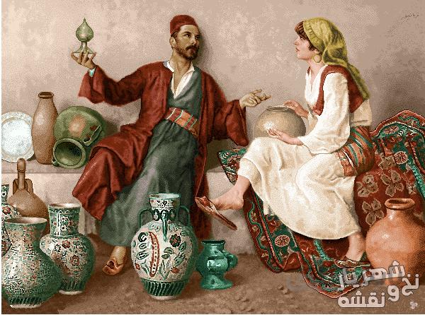 خرید نخ و نقشه تابلو فرش طرح سفالگری کد p-6546 | شهریارنوین