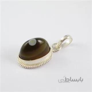 آویز گردنبند نقره با عقیق باباقوری اصل کد 2186 ا قیمت به شرط خرید تیمی