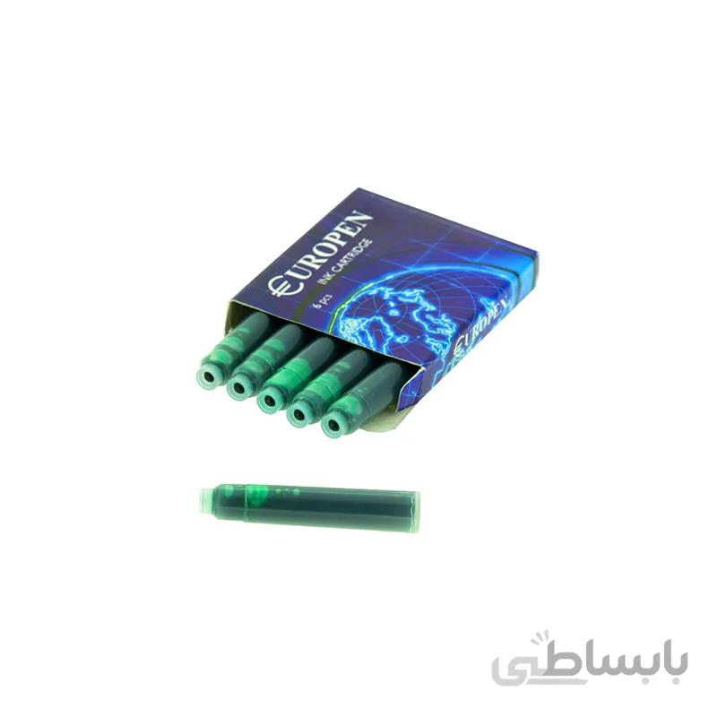 کپسول جوهر خودنویس یوروپن مدل EUROPEN INK CARTRIDGE سبز