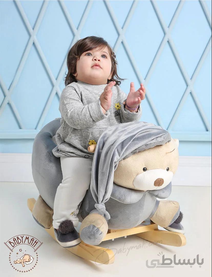 راکر خرس تدی رنگ طوسی