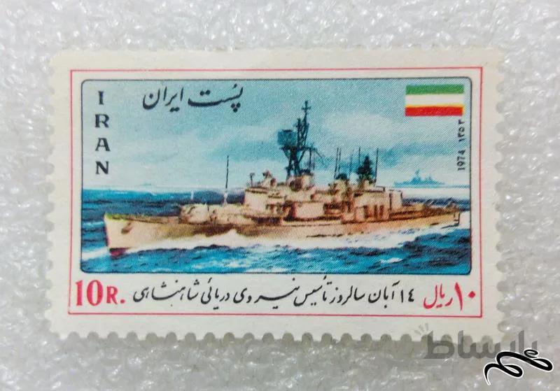 تمبر ارزشمند ۱۳۵۳ پهلوی.تاسیس نیروی دریایی (۹۹)۳ F