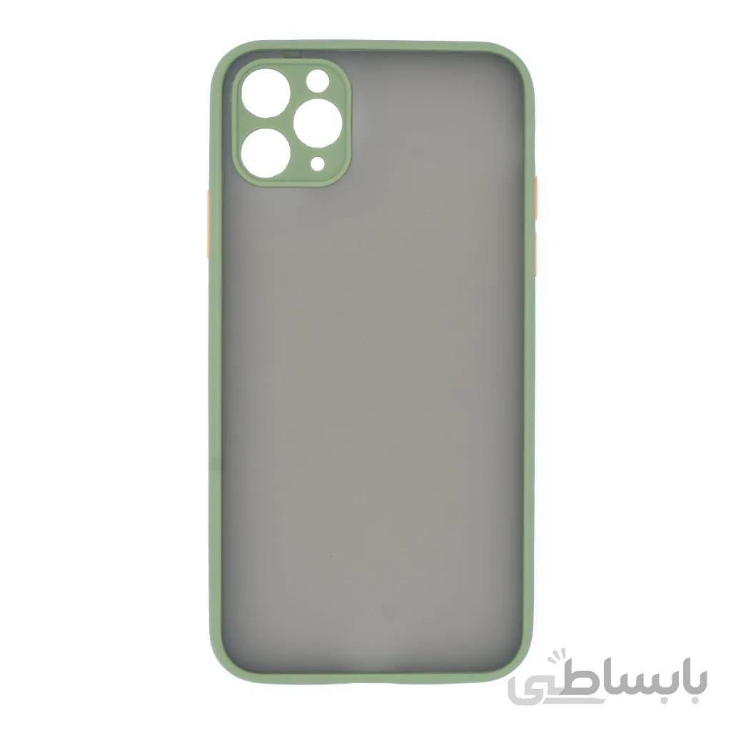 قاب گوشی اپل iPhone 11 Pro Max پشت مات محافظ لنز دار مدل M-LNZ