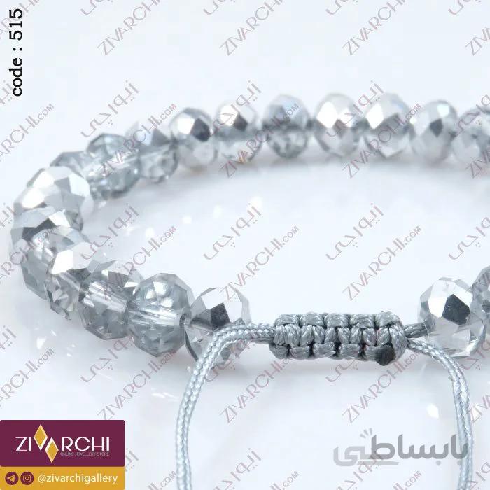 دستبند مهره ای کریستالی 515