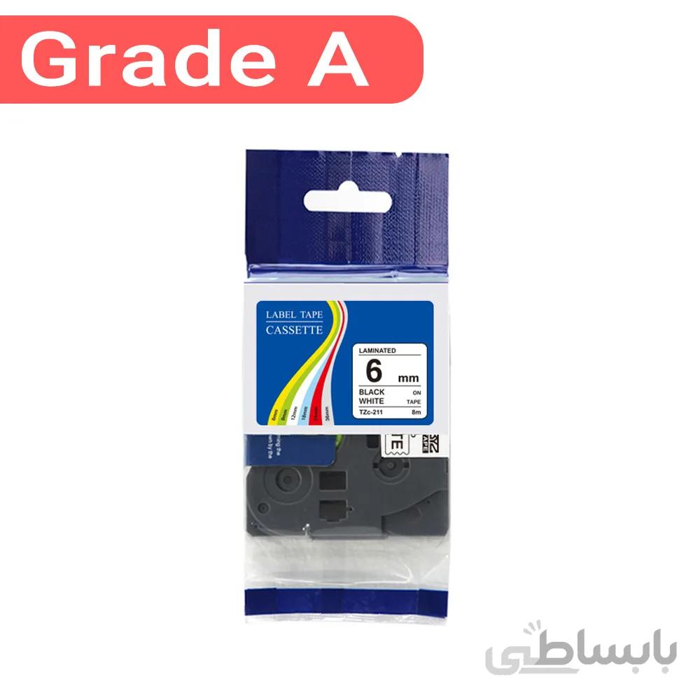 نوار لیبل پرینتر برادر کد TZE-211 غیر اورجینال