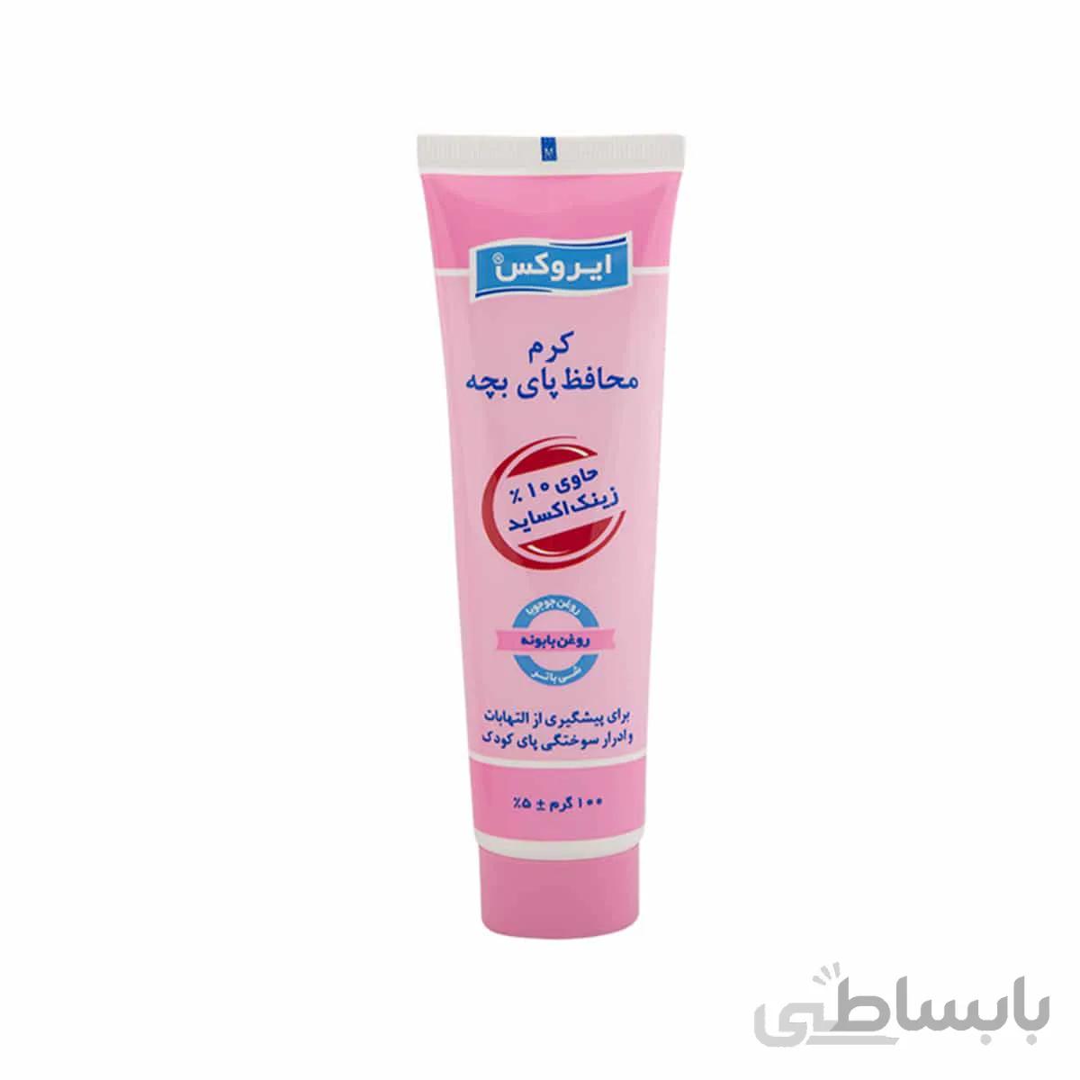 کرم محافظ پای بچه ایروکس حاوی 10 درصد زینک اکساید