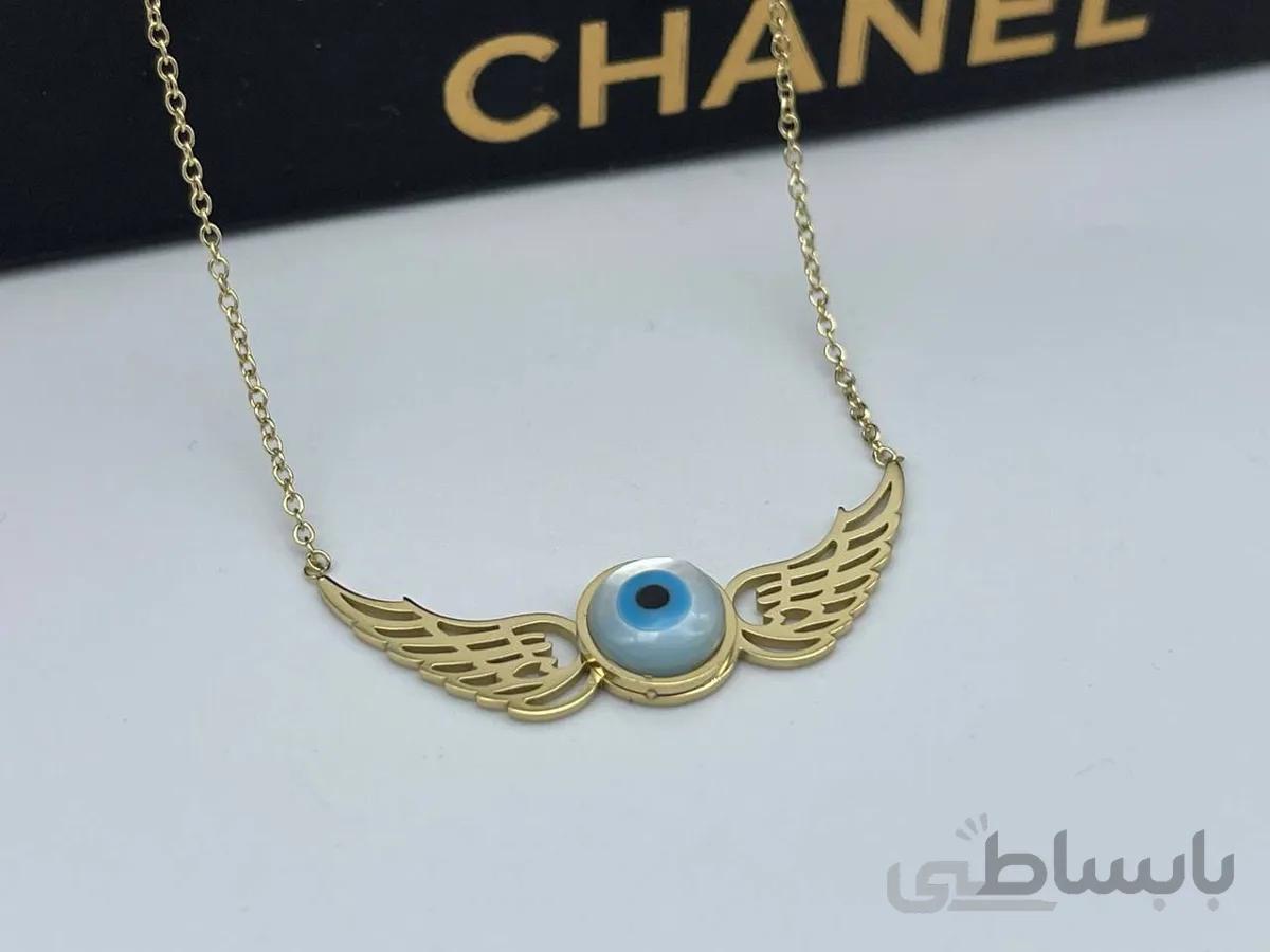 گردنبند بال فرشته و چشم نظر