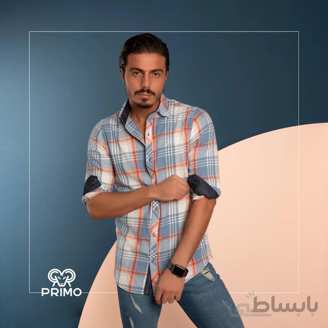 پیراهن پنبه مردانه مدل آستین بلند چهارخانه 236105