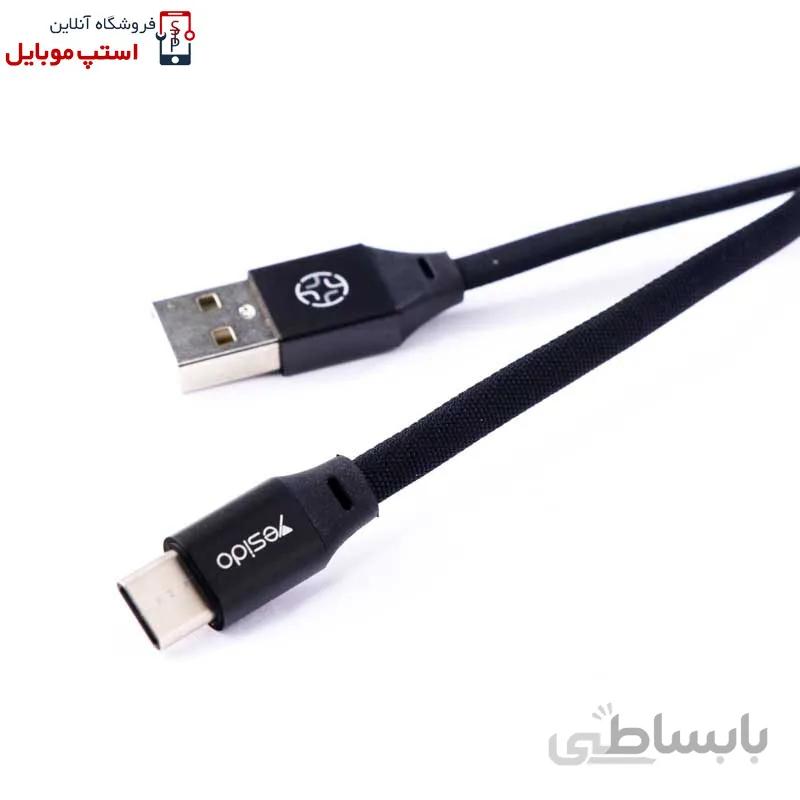 کابل تبدیل USB به USB-C یسیدو مدل CA-17 به طول 30 سانتیمتر ا Yesido CA-17 Type-C 30cm Cable